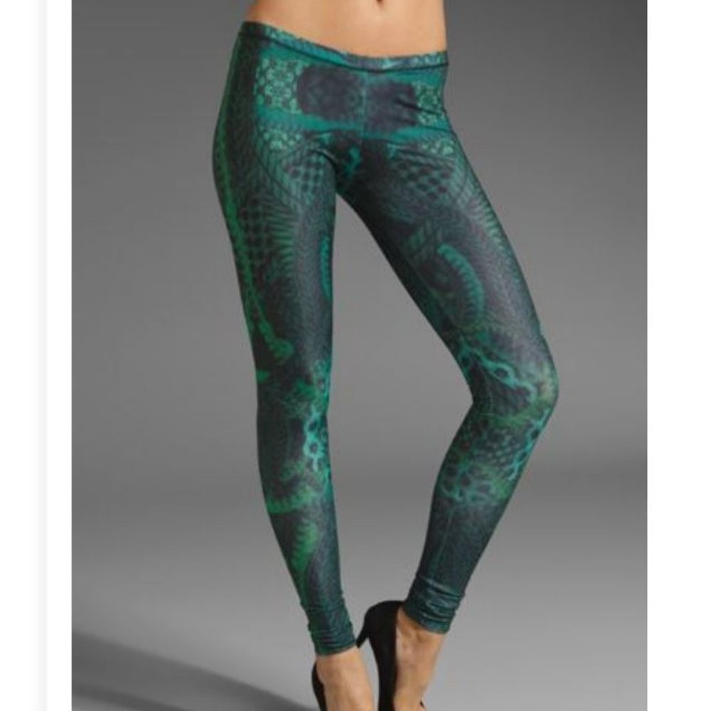 Alexander McQueen green leggings